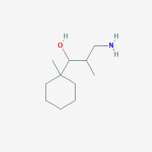 molecular formula C11H23NO B13189996 3-Amino-2-methyl-1-(1-methylcyclohexyl)propan-1-ol 