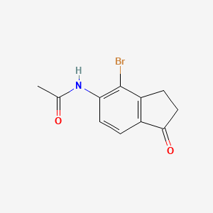 molecular formula C11H10BrNO2 B1319000 N-(4-溴-1-氧代-2,3-二氢-1H-茚-5-基)乙酰胺 CAS No. 429682-68-8