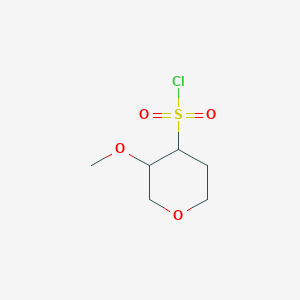 molecular formula C6H11ClO4S B13190018 3-Methoxyoxane-4-sulfonyl chloride 