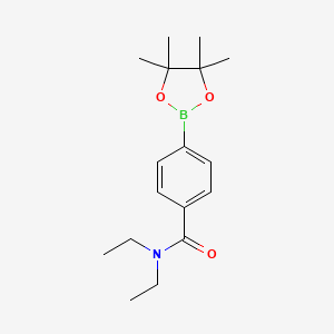 molecular formula C17H26BNO3 B1319005 N,N-二乙基-4-(4,4,5,5-四甲基-1,3,2-二氧杂硼烷-2-基)苯甲酰胺 CAS No. 325142-99-2