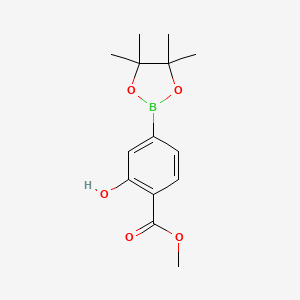 molecular formula C14H19BO5 B1319007 2-羟基-4-(4,4,5,5-四甲基-1,3,2-二氧杂硼环-2-基)苯甲酸甲酯 CAS No. 1073371-99-9