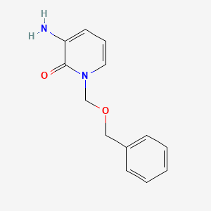 molecular formula C13H14N2O2 B13190075 3-Amino-1-[(benzyloxy)methyl]-1,2-dihydropyridin-2-one 