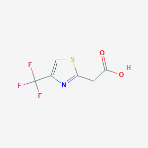 molecular formula C6H4F3NO2S B13190085 2-[4-(Trifluoromethyl)-1,3-thiazol-2-yl]acetic acid 