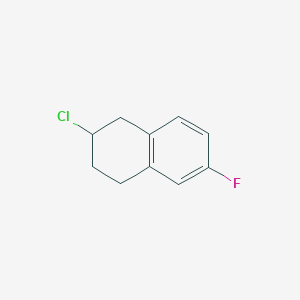 molecular formula C10H10ClF B13190092 2-Chloro-6-fluoro-1,2,3,4-tetrahydronaphthalene 