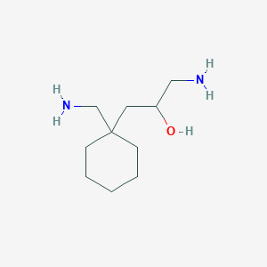 molecular formula C10H22N2O B13190109 1-Amino-3-[1-(aminomethyl)cyclohexyl]propan-2-ol 