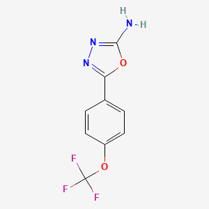 molecular formula C9H6F3N3O2 B1319012 5-[4-(三氟甲氧基)苯基]-1,3,4-噁二唑-2-胺 CAS No. 910442-23-8