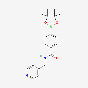 molecular formula C19H23BN2O3 B1319013 N-吡啶-4-基甲基-4-(4,4,5,5-四甲基-[1,3,2]二氧杂硼环-2-基)-苯甲酰胺 CAS No. 864754-25-6