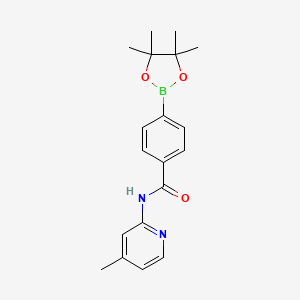 molecular formula C19H23BN2O3 B1319015 N-(4-甲基吡啶-2-基)-4-(4,4,5,5-四甲基-1,3,2-二氧杂硼环丙烷-2-基)苯甲酰胺 CAS No. 864754-46-1