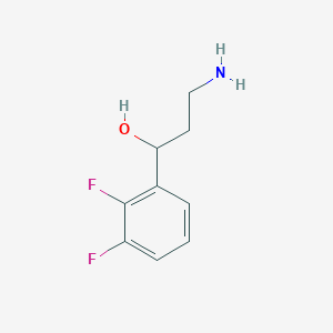 molecular formula C9H11F2NO B13190159 3-Amino-1-(2,3-difluorophenyl)propan-1-ol 