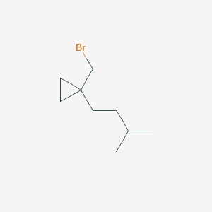 1-(Bromomethyl)-1-(3-methylbutyl)cyclopropane