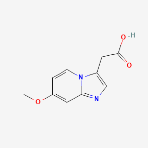 molecular formula C10H10N2O3 B13190174 (7-Methoxyimidazo[1,2-A]pyridin-3-YL)acetic acid 