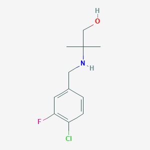 2-{[(4-Chloro-3-fluorophenyl)methyl]amino}-2-methylpropan-1-ol