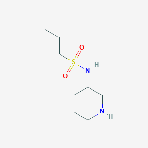 molecular formula C8H18N2O2S B13190183 N-(Piperidin-3-YL)propane-1-sulfonamide CAS No. 1016533-07-5