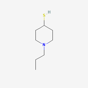 molecular formula C8H17NS B13190188 1-Propyl-piperidine-4-thiol 