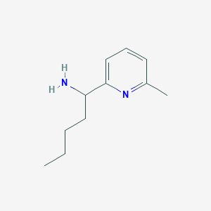 molecular formula C11H18N2 B13190194 1-(6-Methylpyridin-2-yl)pentan-1-amine 