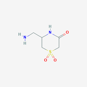 5-(Aminomethyl)-1lambda6-thiomorpholine-1,1,3-trione