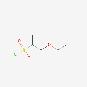 molecular formula C5H11ClO3S B13190224 1-Ethoxypropane-2-sulfonyl chloride 