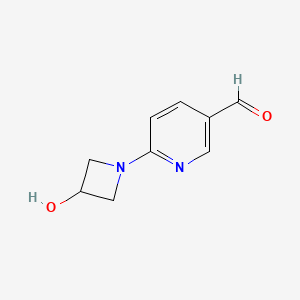 6-(3-Hydroxyazetidin-1-yl)pyridine-3-carbaldehyde