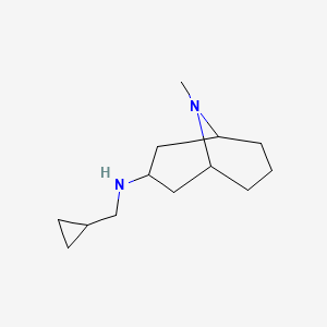 molecular formula C13H24N2 B13190252 N-(cyclopropylmethyl)-9-methyl-9-azabicyclo[3.3.1]nonan-3-amine 