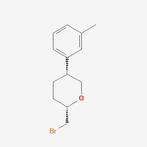 (2S,5R)-2-(Bromomethyl)-5-(3-methylphenyl)oxane