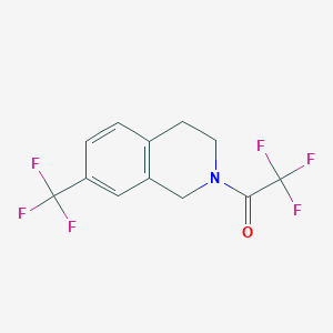 molecular formula C12H9F6NO B1319027 2-三氟乙酰基-7-三氟甲基-1,2,3,4-四氢异喹啉 CAS No. 284027-34-5