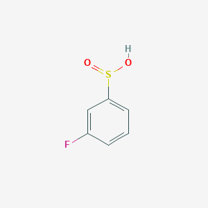 molecular formula C6H5FO2S B13190271 3-Fluorobenzene-1-sulfinic acid 