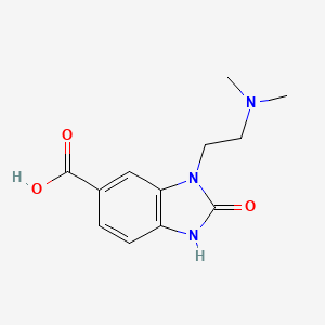 molecular formula C12H15N3O3 B13190280 3-[2-(dimethylamino)ethyl]-2-oxo-2,3-dihydro-1H-1,3-benzodiazole-5-carboxylic acid 