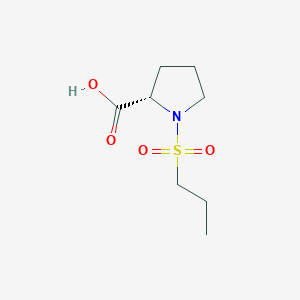 molecular formula C8H15NO4S B13190281 (2s)-1-(Propane-1-sulfonyl)pyrrolidine-2-carboxylic acid 