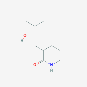 molecular formula C11H21NO2 B13190287 3-(2-Hydroxy-2,3-dimethylbutyl)piperidin-2-one 