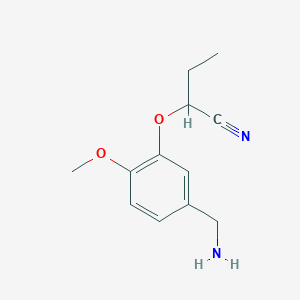 2-[5-(Aminomethyl)-2-methoxyphenoxy]butanenitrile