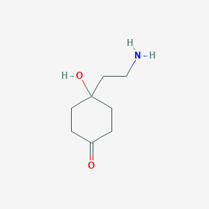 4-(2-Aminoethyl)-4-hydroxycyclohexan-1-one