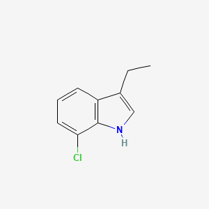 molecular formula C10H10ClN B13190365 7-chloro-3-ethyl-1H-indole 