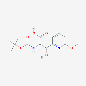 2-{[(Tert-butoxy)carbonyl]amino}-3-hydroxy-3-(6-methoxypyridin-2-yl)propanoic acid