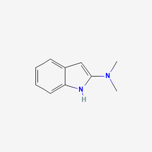 molecular formula C10H12N2 B13190415 N,N-dimethyl-1H-indol-2-amine 