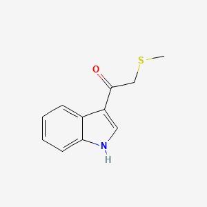 molecular formula C11H11NOS B13190450 1-(1H-Indol-3-YL)-2-(methylsulfanyl)ethan-1-one 