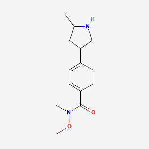 N-Methoxy-N-methyl-4-(5-methylpyrrolidin-3-yl)benzamide