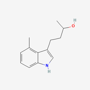 molecular formula C13H17NO B13190503 4-(4-Methyl-1H-indol-3-yl)butan-2-ol 