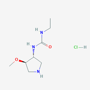 molecular formula C8H18ClN3O2 B13190520 3-ethyl-1-[(3R,4R)-4-methoxypyrrolidin-3-yl]urea hydrochloride 