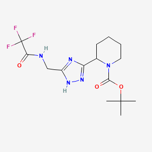 tert-Butyl 2-{5-[(trifluoroacetamido)methyl]-1H-1,2,4-triazol-3-yl}piperidine-1-carboxylate