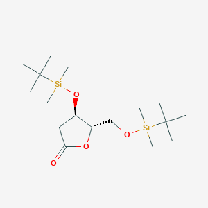 molecular formula C17H36O4Si2 B13190548 trans-4-((tert-Butyldimethylsilyl)oxy)-5-(((tert-butyldimethylsilyl)oxy)methyl)dihydrofuran-2(3H)-one 