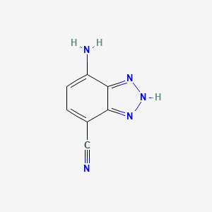 molecular formula C7H5N5 B1319057 7-氨基-1H-苯并[d][1,2,3]三唑-4-腈 CAS No. 211096-53-6