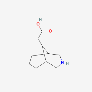 molecular formula C10H17NO2 B13190576 2-{3-Azabicyclo[3.3.1]nonan-9-yl}acetic acid 