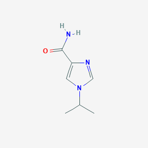 molecular formula C7H11N3O B13190598 1-(Propan-2-yl)-1H-imidazole-4-carboxamide 