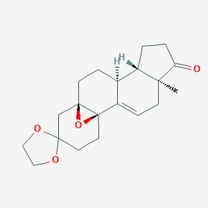 molecular formula C₂₀H₂₆O₄ B131906 (1'R,5'S,9'S,10'S,13'R)-5'-Methylspiro[1,3-dioxolane-2,15'-18-oxapentacyclo[11.4.1.01,13.02,10.05,9]octadec-2-ene]-6'-one CAS No. 39931-87-8