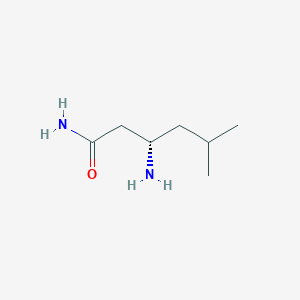 (3S)-3-amino-5-methylhexanamide