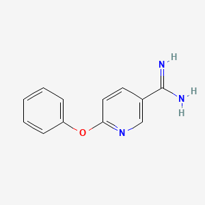 molecular formula C12H11N3O B13190635 6-Phenoxypyridine-3-carboximidamide 