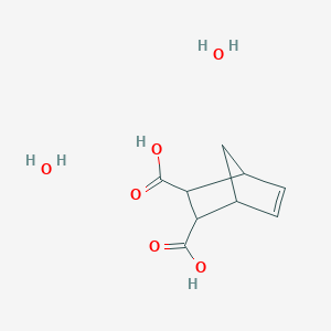 molecular formula C9H14O6 B13190643 Bicyclo[2.2.1]hept-5-ene-2,3-dicarboxylic acid dihydrate 