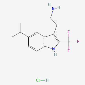 2-[5-(Propan-2-yl)-2-(trifluoromethyl)-1H-indol-3-yl]ethan-1-amine hydrochloride