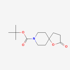 molecular formula C13H21NO4 B1319068 2-氧代-1-氧杂-8-氮杂螺[4.5]癸烷-8-羧酸叔丁酯 CAS No. 301226-27-7