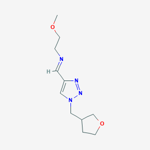 molecular formula C11H18N4O2 B13190692 (Z)-(2-Methoxyethyl)({1-[(oxolan-3-yl)methyl]-1H-1,2,3-triazol-4-yl}methylidene)amine 